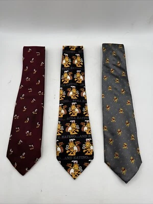 Lot Of 2 Vintage Disney Tie Rack Men's 100% Silk Necktie + 1 Necktie Garfield - Image 1 of 4