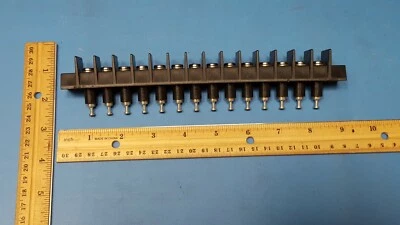 Terminal Barrier Strip Block, 35A, 600V, 14 Position, 2 Wall, 1 Row, 00521-14 - Image 1 of 4