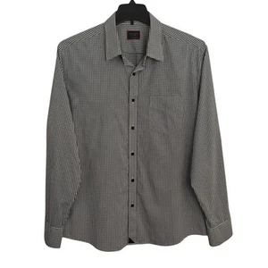 Untuckit Performance Button Front Shirt Size XL Black Grid Check Long Sleeves - Picture 1 of 9