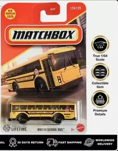 Matchbox MBX EV School Bus gelb #123 Mainline 2025 Gehäuse D | super Detail - Bild 1 von 3