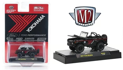 M2MACHINES - FORD Bronco Yokohama 1971 nero e rosso - 1/64 - M2M-31500MJS35 - Immagine 1 di 2