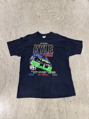 Camisa Kyle Petty XL Nascar MELLO YELLO Racing NEGRA Winston Años 90 De Colección Foto 1 de 4