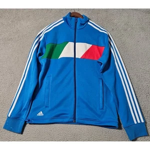 Adidas 2006 Alemania Copa Mundial de la FIFA Italia Azul Fútbol Cremallera Completa Chaqueta Hombre Pequeña - Imagen 1 de 9