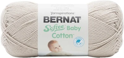 SPINRITE 3 Pack - Bernat Softee Baby Cotton Yarn-Feather Gray - 166052-52003