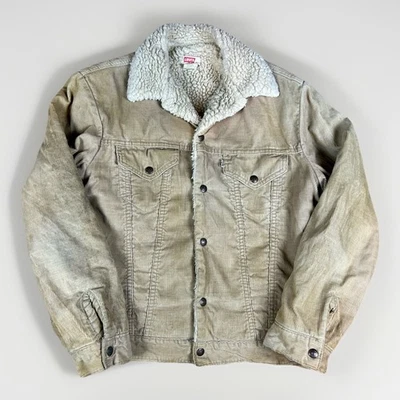 Chaqueta de pana vintage años 70 Levis Sherpa camionero talla M envejecida EE. UU. 70506 Foto 1 de 4