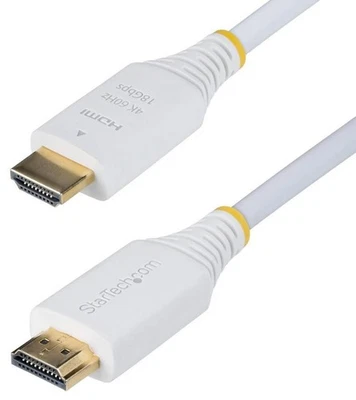 Premium High Speed 4K 60Hz Hdmi 2.0 Certified Lead M-M Gold Contacts 3M White - Image 1 of 4