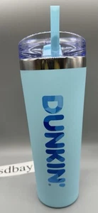 DUNKIN' 2025 Stainless Steel Soft Touch Tumbler 24oz/BLUE/NWT - Picture 1 of 7