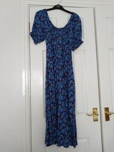 Ladies Fat Face Floral Long Summer Dress Size 8 Short - Picture 1 of 11