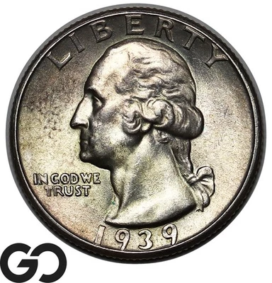 1939 Washington Quarter, Nice Skin, Gem BU++ - Image 1 of 3