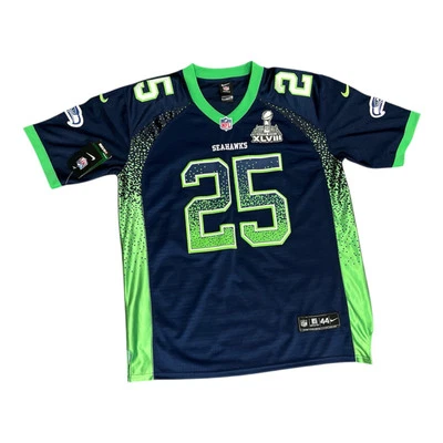 Camiseta cosida Nike On Field Super Bowl XLVII Richard Sherman talla 44 de la NFL nueva con etiquetas Foto 1 de 4