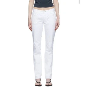 NEW Rag & Bone Womens Size 32 Piper Low Rise Straight Leg Jeans White Button Fly - Picture 1 of 11