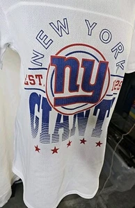 NY GIANTS MESH NFL WOMEN'S WHITE TSHIRT - Foto 1 di 5