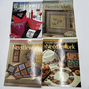 Lot 4 Zweigart At Home with Needlework 2008 Magazine Cross Stitch Needle Crafts - Foto 1 di 19