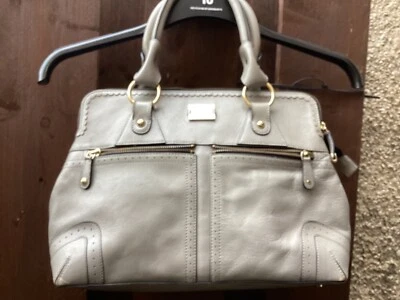 MODALU  grey leather Pippa brogue Bag Shoulder Handbag - Image 1 of 4