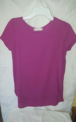 Top Soprano Niñas Fuscia Gasa Hi-Lo Talla M 10/12 Foto 1 de 4