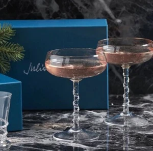 Juliska Amalia Champagne Coupe 2 Sets of 2, 4 Glasses Total - Picture 1 of 9