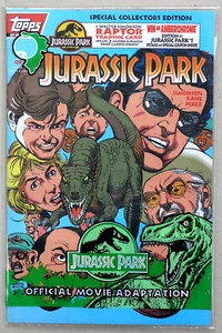 Jurassic Park #2 Official Movie Adaption Sealed Bag Collector Card - Topps Comic - Imagen 1 de 2