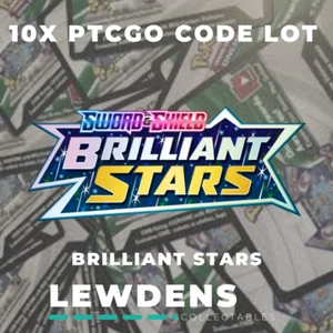 10 x Brilliant Stars - Juego de cartas coleccionables Pokémon tarjetas de código en línea - PTCGO - Imagen 1 de 1