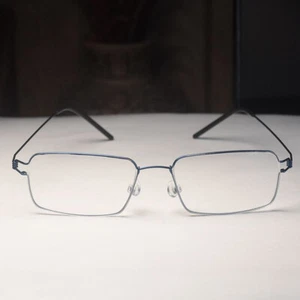 Titanium Black glasses Steve Jobs Glasses men's square black Eyeglasses Frame - Picture 1 of 6