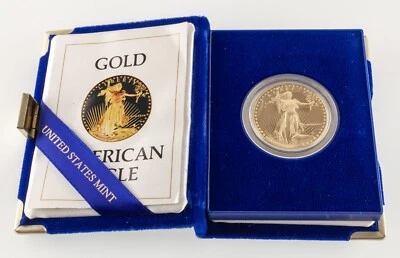 1986-W G$50 Gold American Eagle Proof 1 Oz. Coin w/ OGP (Box, CoA, Case) - Image 1 of 4