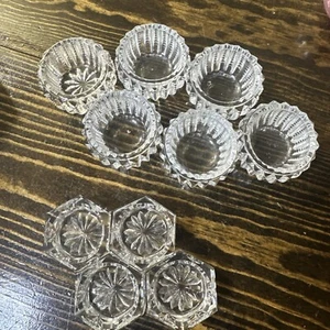 Vintage Salt Cellars Cut Crystal Open Salt Lot Of 10 - Picture 1 of 5