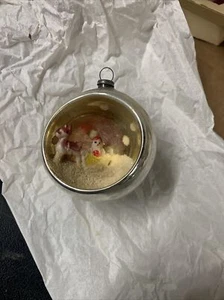 Trineo de Papá Noel vintage de vidrio mercurio diorama de sangría de Japón - Imagen 1 de 9