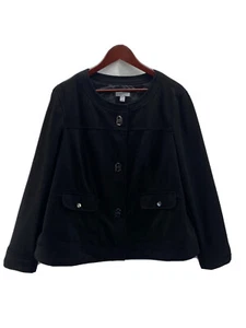 Charter Club Black Jacket Plus size 2x Long Sleeve - Picture 1 of 12