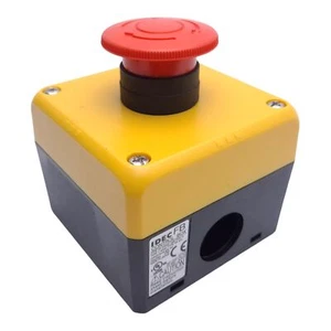 Idec FB1W-HW1B-V402R Emergency E-Stop Pushbutton Switch Enclosure, Twist-Reset - Picture 1 of 7