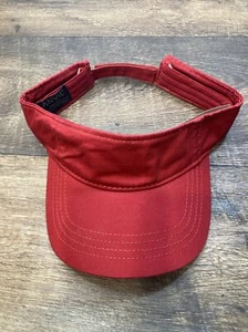 Anvil Brand Blank Red Visor Cap Hat Adjustable - Picture 1 of 4