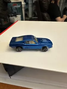 Vintage Hot Wheels Redline 1968 Custom Mustang Blue Rare - Picture 1 of 5