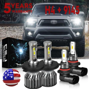 For Toyota Tacoma 2005-2011 Combo CSP LED Headlight Hi/Low Beam + Fog Light Bulb - Foto 1 di 14
