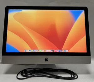 iMac 27" L 2017 Retina 5K Intel i5-5-7600k 3.80GHz 16GB RAM 2TB HDD Ventura - Picture 1 of 10