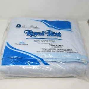 Manta Owen Royal Rest Poliéster Nylon Encuadernación Doble Azul Claro Completo 72 x 90 NUEVA - Imagen 1 de 10