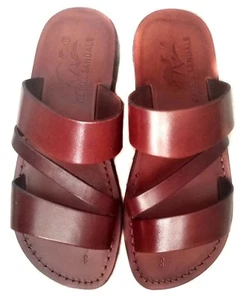 Camel Jesus Sandalen Echtleder Griechisch Römer für Herren Schuhe UK 4-15 Modell 9 - Bild 1 von 4