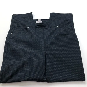 Chico's Pull On 1.5 (Fit 34W 27L) High Rise Tapered All Over Print Pant Soho Geo - Picture 1 of 9