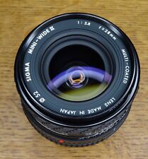 SIGMA 28mm f2.8 Mini Wide II Lens, Minolta MD, XG1 X300 X700 Etc