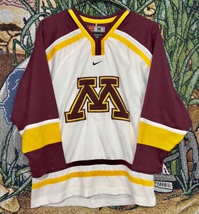 Minnesota Golden Gophers Nike Center Swoosh Hockey Jersey Size Youth M 12-14 - Picture 1 of 9