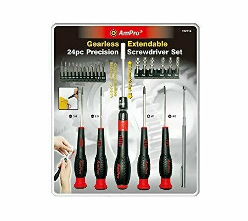Juego de destornilladores de precisión extensibles Ampro de 24 piezas con herramienta de recogida magnética Foto 1 de 1