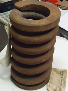 ALLIS CHALMERS BUFFER SPRING 11" LONG, 6-3/4" OD, 1-1/2" DIA. WIRE 7 COILS - Picture 1 of 6