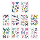 10 Sheets Temporary Tattoos Floral Stick on Fake Cartoon Child Sticker