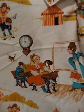 Vintage Curtains feature "OLD WOMEN LIVED IN SHOE "