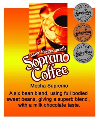 Roasted Coffee Beans Mocha Supremo Soprano Coffee • 38$