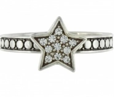 NWT Brighton STAR STRUCK Clear Crystal Star Stack Ring Size 6 - Image 1 of 3