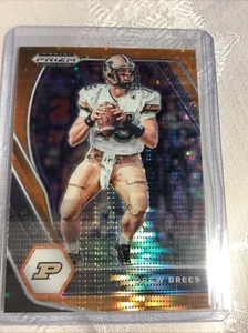 Drew Brees HOF /49! 2021 Panini Prizm Draft Picks Orange Pulsar , Purdue/ Saints - Picture 1 of 2