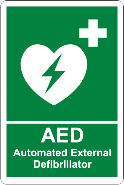 Cartello segnaletica DEFIBRILLATORE AUTOMATICO 200x300 mm. AED sign - Immagine 1 di 1