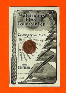 LA PLUME " IDÉAL " DE WATERMAN/ PETITE PUBLICITÉ ADVERTISING 1906 - Bild 1 von 1