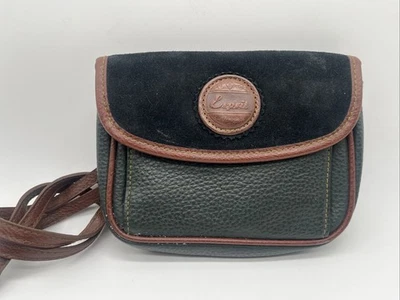 Cartera Bandolera Esprit Vintage - Cuero Texturizado Negro, Verde Oscuro y Marrón Foto 1 de 4