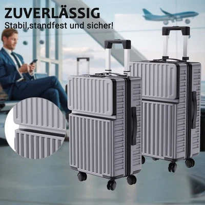 2-teiliges ABS-Reisegepäck-Set mit Rollen,Hartschalenkoffer,Kofferset 20/24 Zoll - Bild 1 von 4