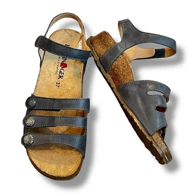 Sandalias Haflinger Paige con tiras punta abierta cómodas Boho caminar EU37/US7 Foto 1 de 4