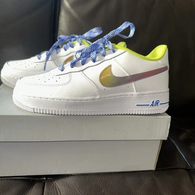 Nike Air Force 1 Low LV8 Youth Sneakers DQ7767 100, Low Top, Leather, Size 6Y - Image 1 of 4